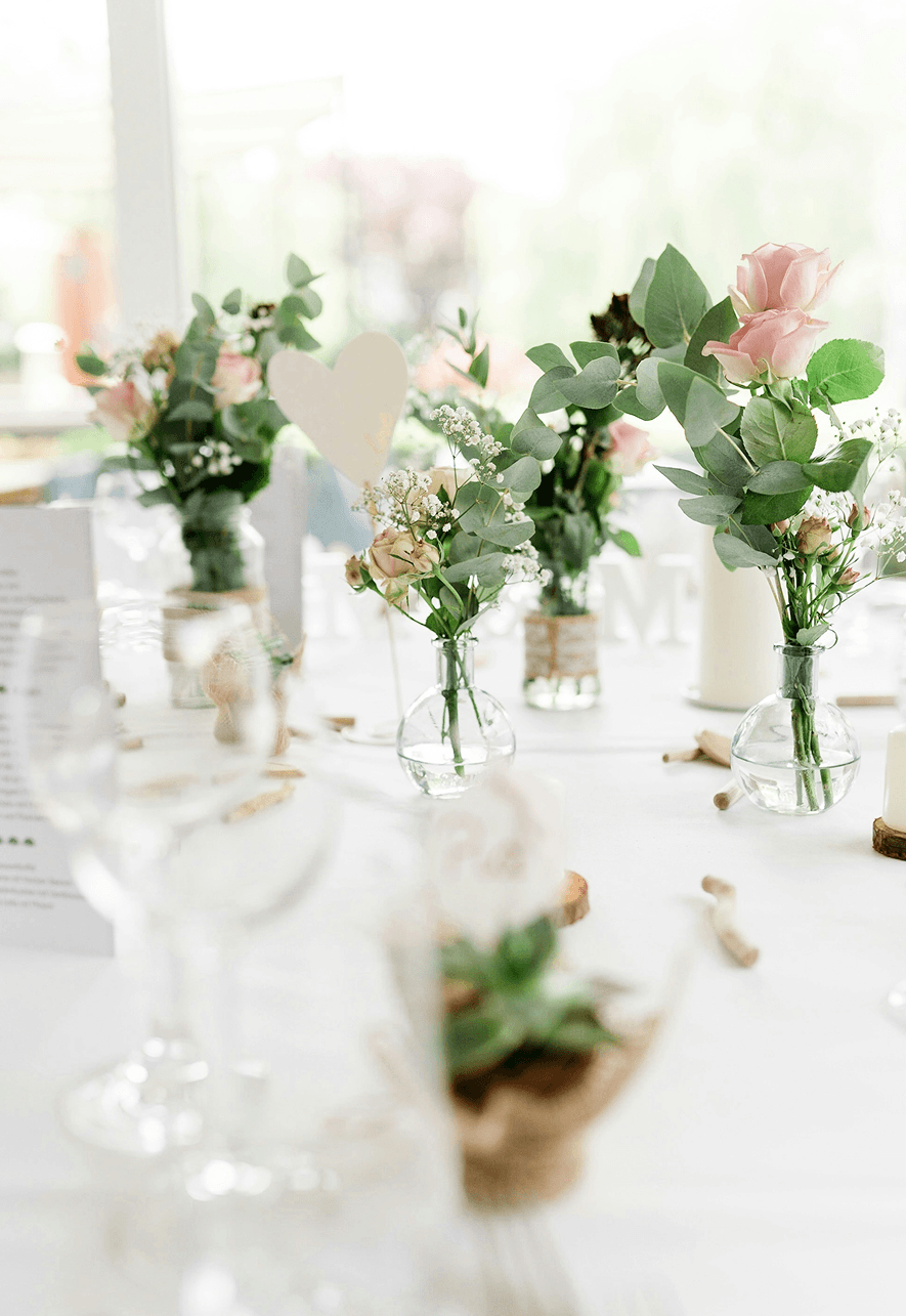 Centro de mesa con flores